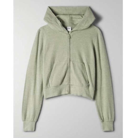 TNA Sage Green Zip-Up Hoodie - Picture 1 of 5